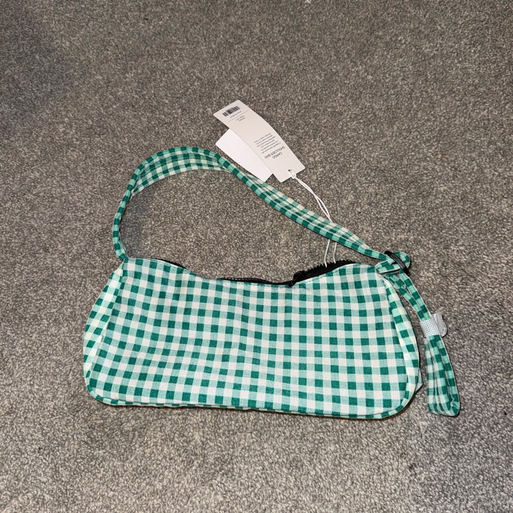 BAGGU Green Gingham Shoulder Bag - Picture 4 of 6